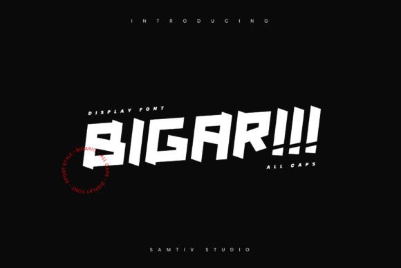 Bigar: A Modern, Sport-Style Display Font for Dynamic Design