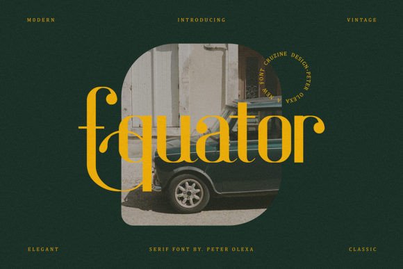 Equator: A Stylish Vintage-Style Display Font for Elegant Designs