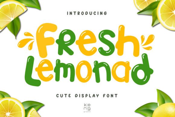 Fresh Lemonade: A Bold and Vibrant Font for Creative Expression