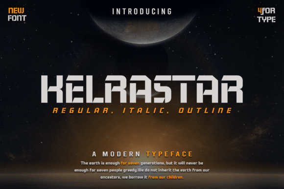 Kelrastar: A Modern Sans Serif Font for the Future of Design