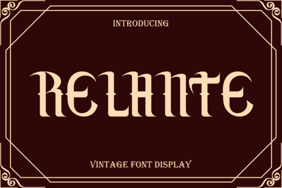 Relante: A Vintage-Style Display Font That Elevates Creative Ideas