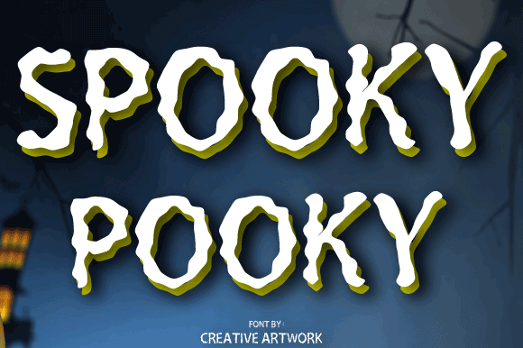 Spooky Pooky: A Halloween-Themed Display Font for Creative Designs
